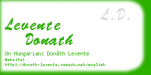 levente donath business card