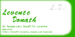 levente donath business card